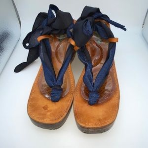 Indonesian hippie boho wood wedges‎